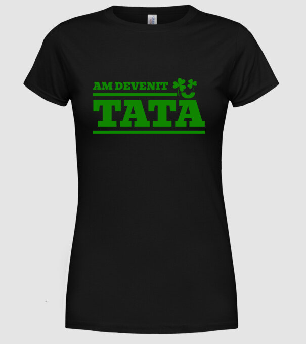 am devenit tată model negru pe tricou