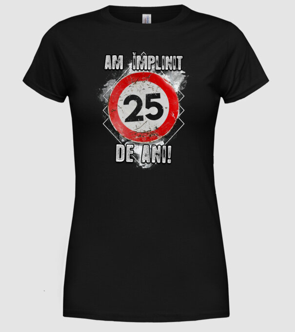 Am împlinit 27 de ani! model negru pe tricou