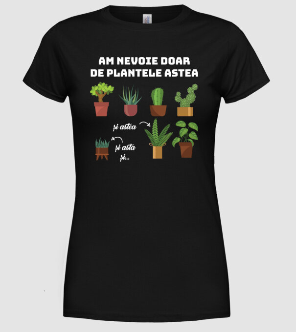 am nevoie doar de plantele astea model negru pe tricou