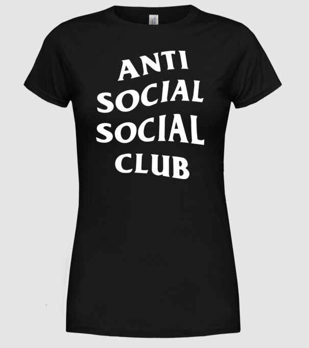 Anti social social club model negru pe tricou