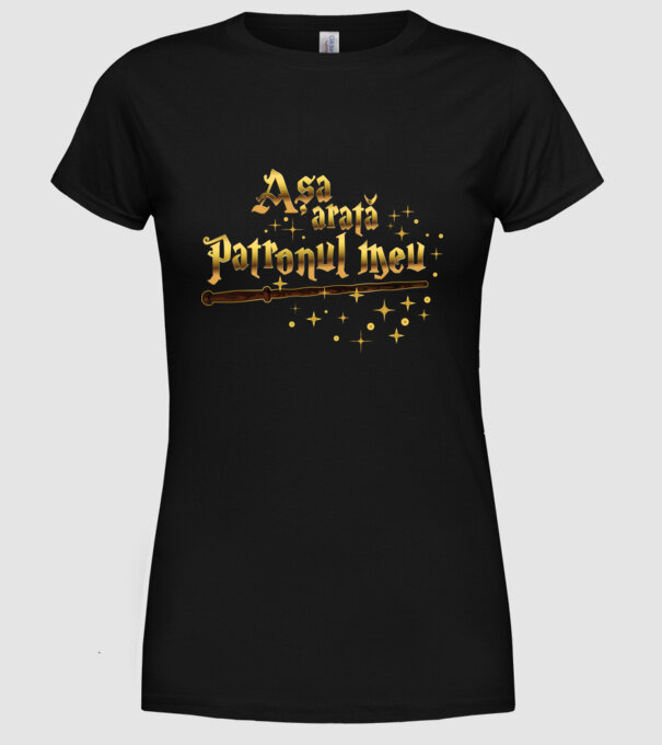 Așa arată patronul meu model negru pe tricou