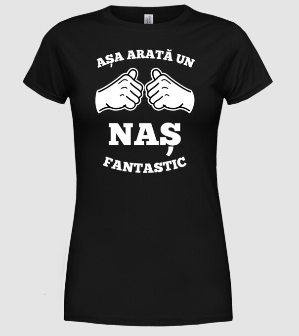 Așa arată un naș fantastic model negru pe tricou