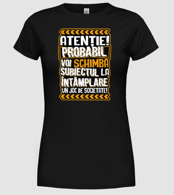Atenție, probabil voi schimba subiectul la întâmplare pe șah model negru pe tricou