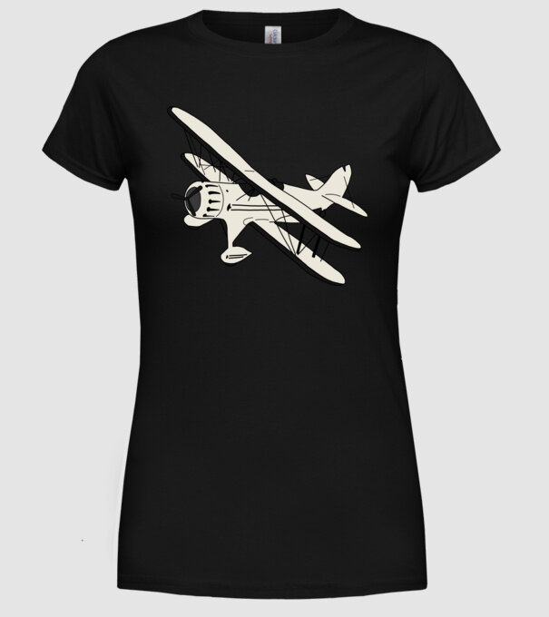 Avioane model negru pe tricou