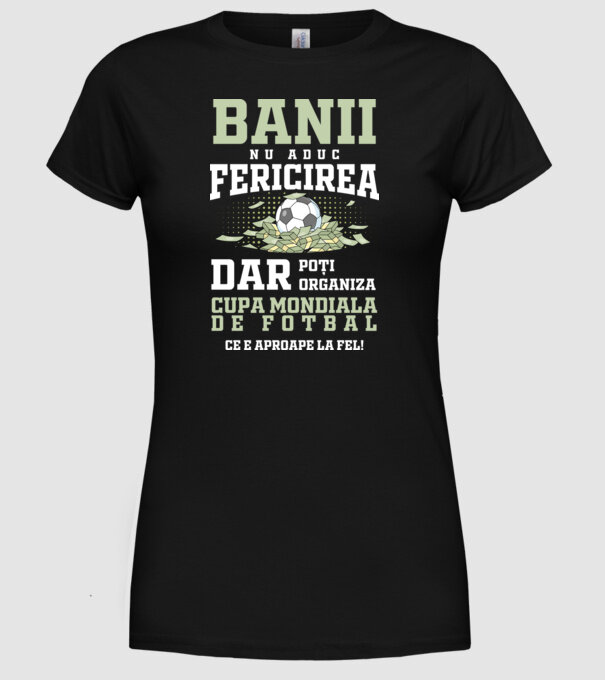 Banii nu aduc fericirea model negru pe tricou