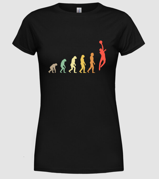 Basketball evolution model negru pe tricou