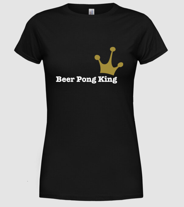 Beerpong model negru pe tricou