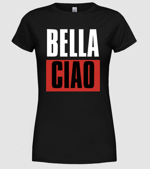 bella ciao model negru pe tricou
