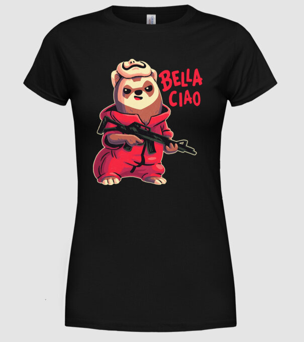 bella ciao rebel model negru pe tricou