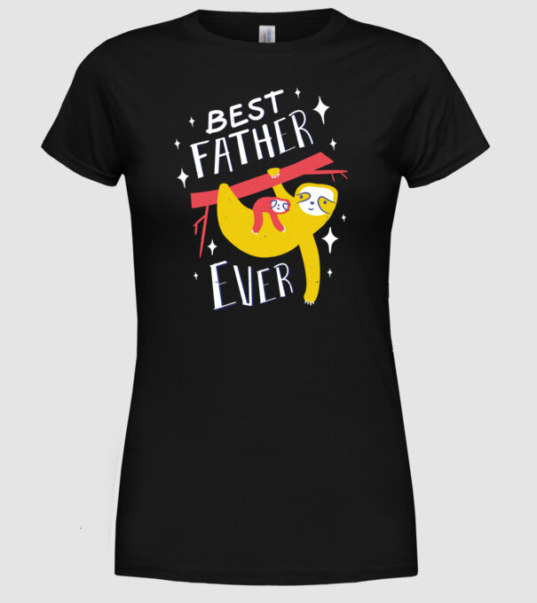 Best father model negru pe tricou