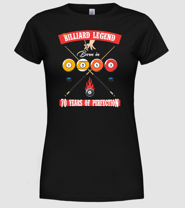 Billiard legend born in 1953 model negru pe tricou