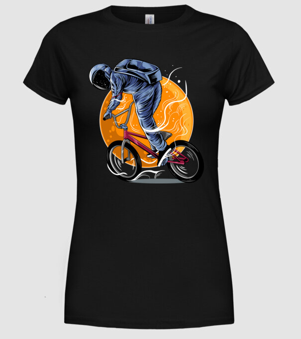 BMX space model negru pe tricou