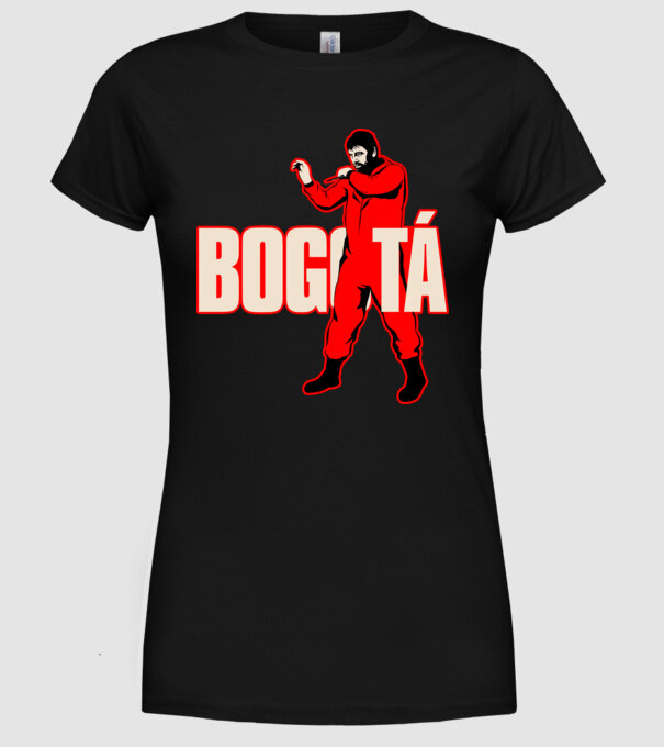 bogota la casa de papel model negru pe tricou