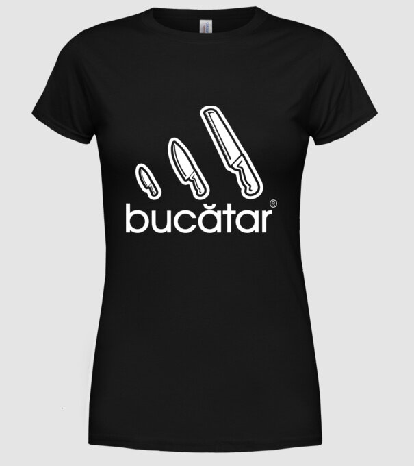bucătar model negru pe tricou