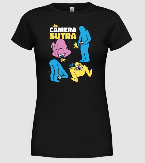 Camera sutra 2 model negru pe tricou