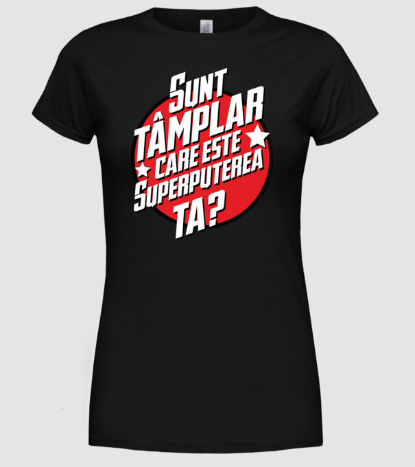 sunt tâmplar, care este superputerea ta? model negru pe tricou