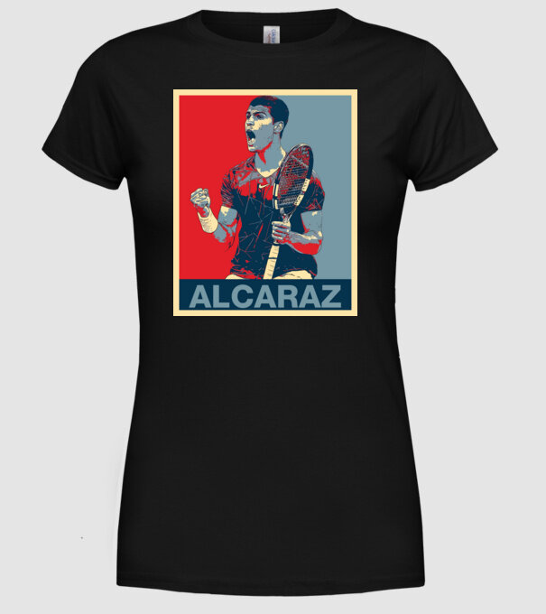 Carlos Alcaraz model negru pe tricou