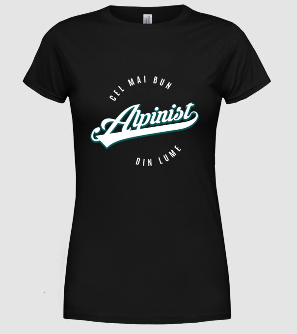 Cel mai bun alpinist din lume model negru pe tricou