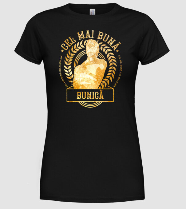 Cea mai bună bunică model negru pe tricou