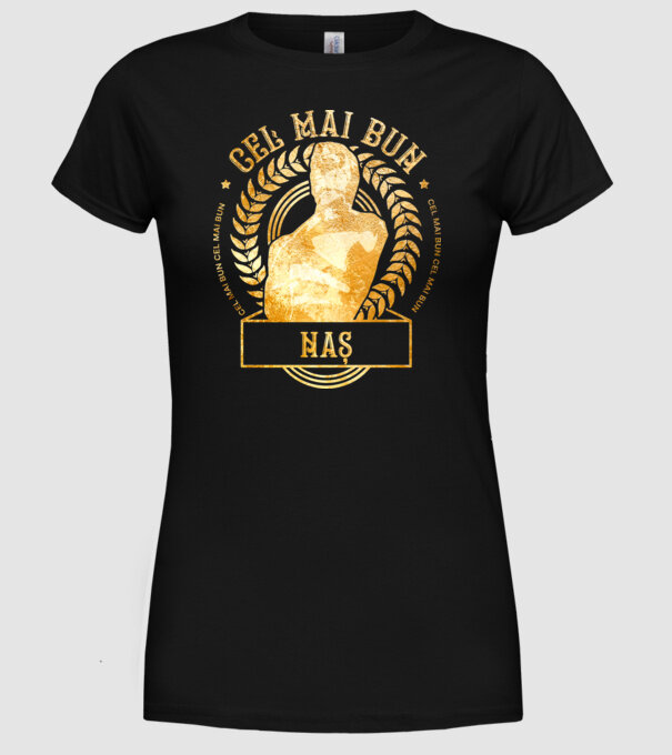 Cel mai bun naș model negru pe tricou