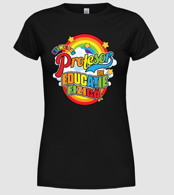 Cel mai bun educație fizică model negru pe tricou