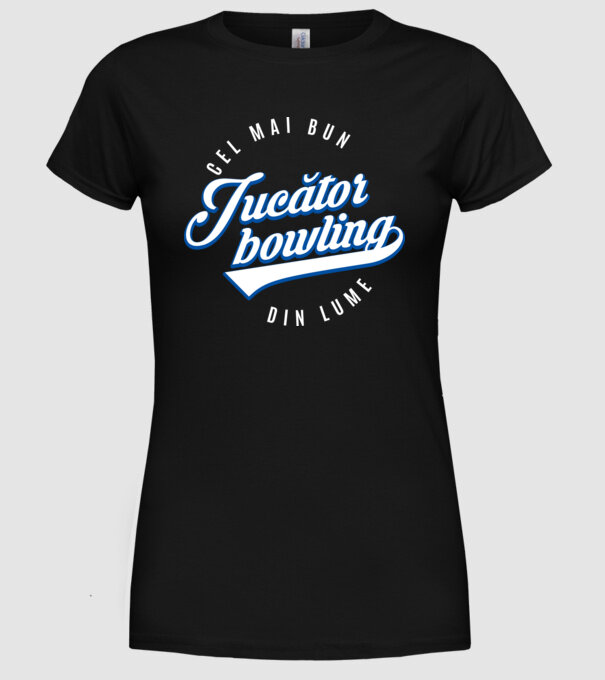 cel mai bun jucător bowling din lume model negru pe tricou