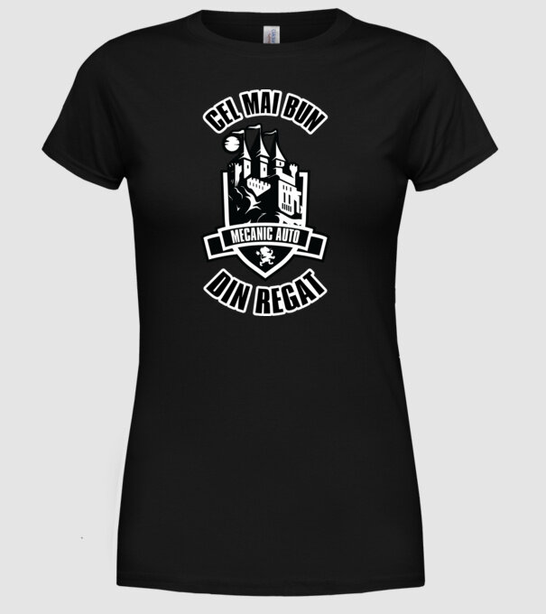 Cel mai bun mecanic auto din regat model negru pe tricou