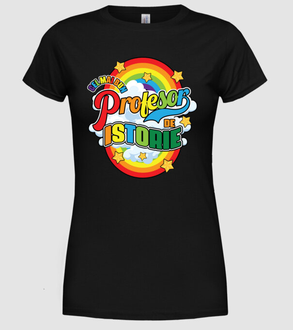 Cel mai bun profesor de istorie model negru pe tricou