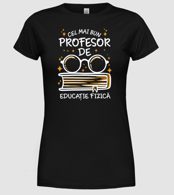 Cel mai bun profesor educație fizică D2782032 model negru pe tricou