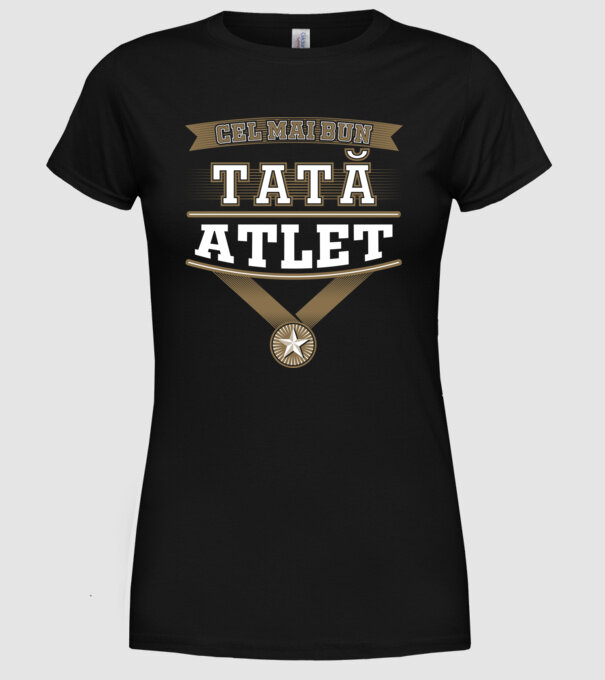 Cel mai bun tată atlet model negru pe tricou