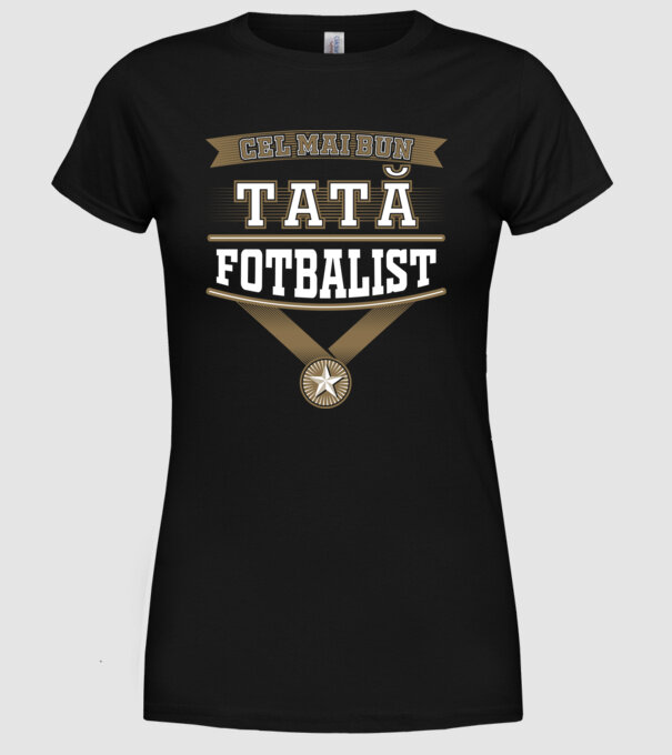 Cel mai bun tată fotbalist model negru pe tricou