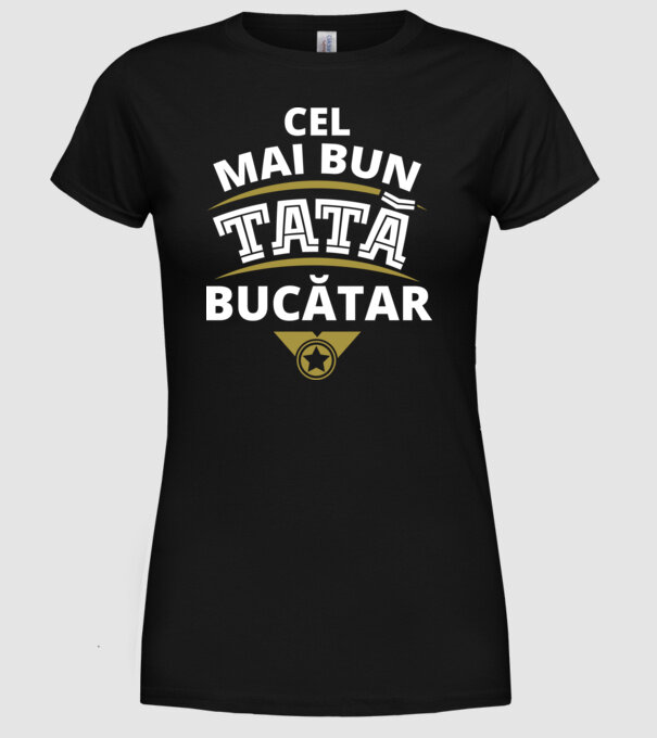 Cel mai bun tată bucătar model negru pe tricou