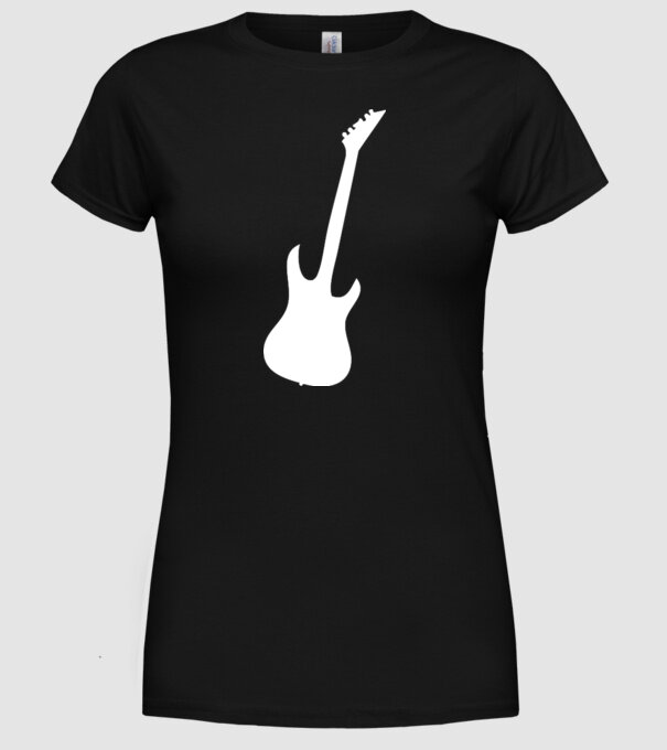 chitară model negru pe tricou