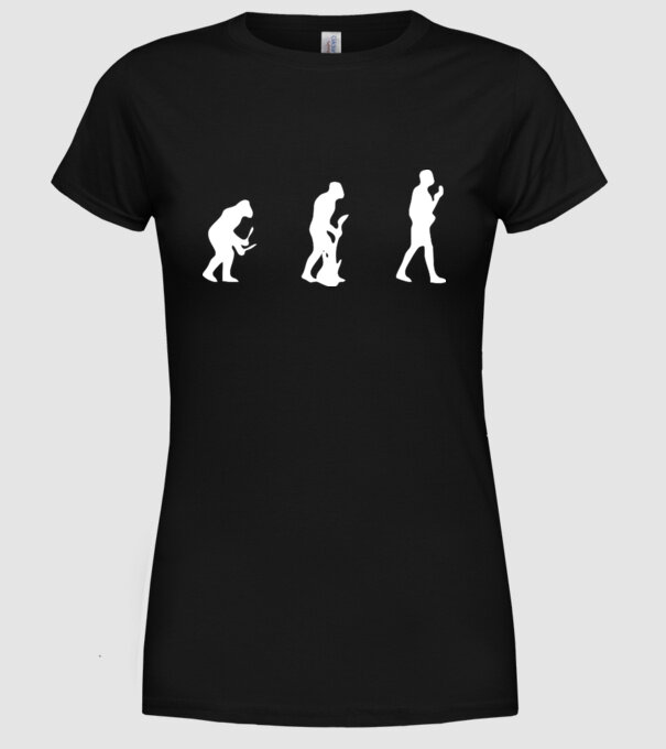 chitară evolution model negru pe tricou