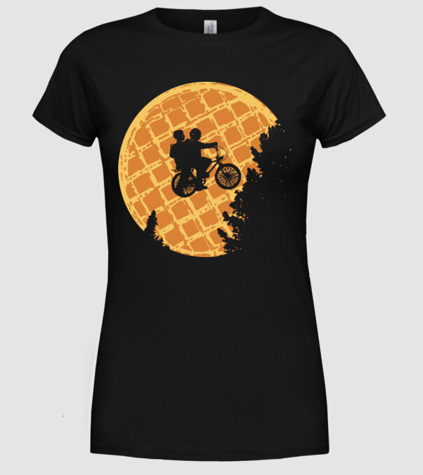 cookie moon stranger things model negru pe tricou
