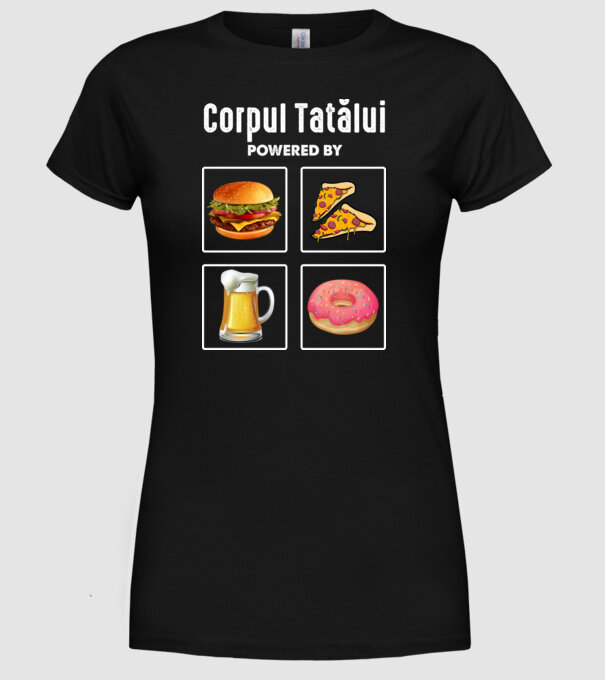 Corpul Tatălui model negru pe tricou