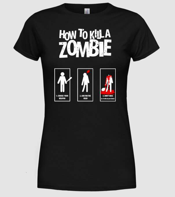 Cum să omorăm zombi model negru pe tricou