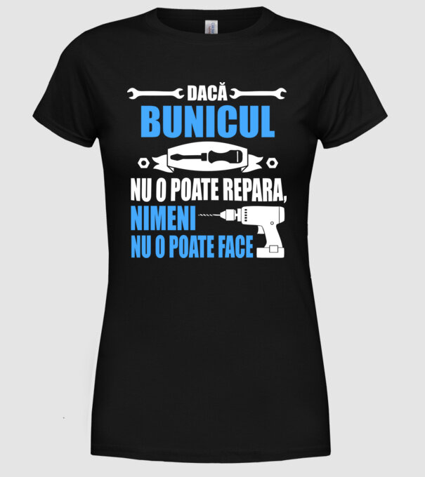 Dacă bunicul nu o poate repara, nimeni nu o poate face model negru pe tricou