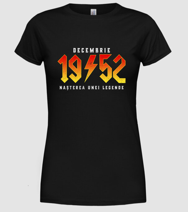 Decembrie - 1952 - nașterea unei legende model negru pe tricou