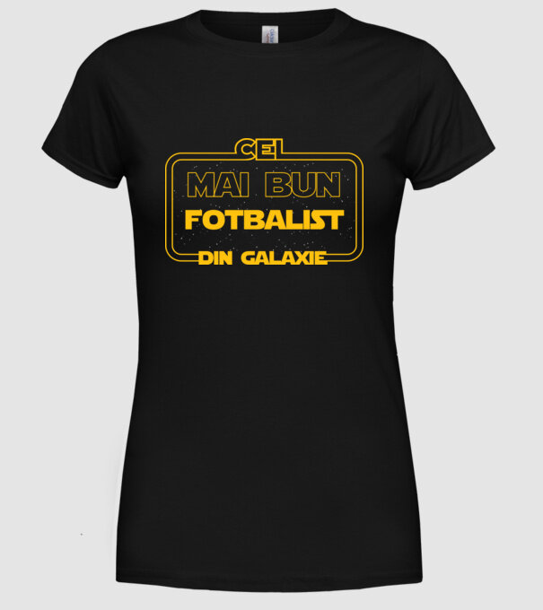 Cel mai bun fotbalist din galaxie model negru pe tricou