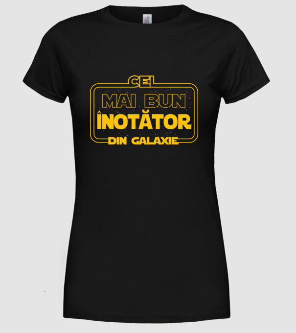 Cel mai bun înotător din în galaxie model negru pe tricou