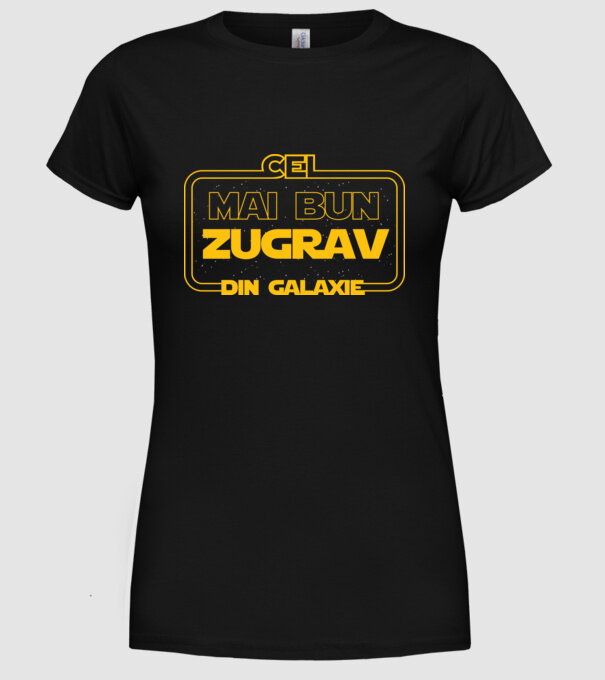 Cel mai bun zugrav din galaxie model negru pe tricou