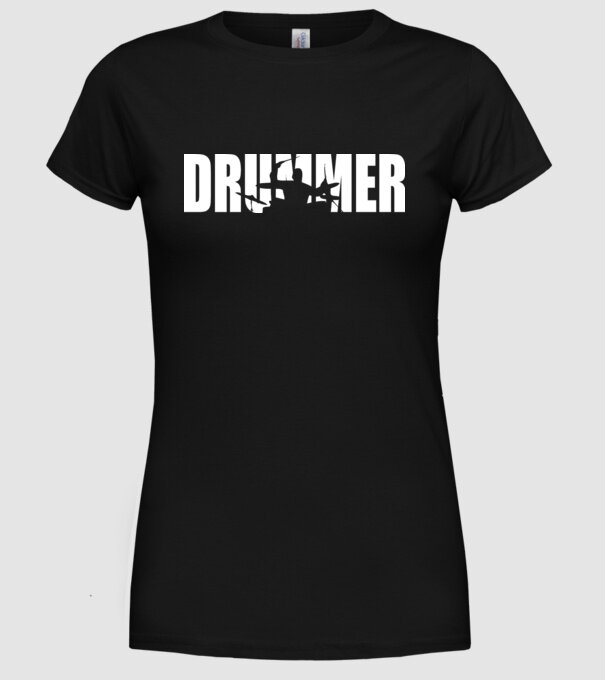 Drummer model negru pe tricou
