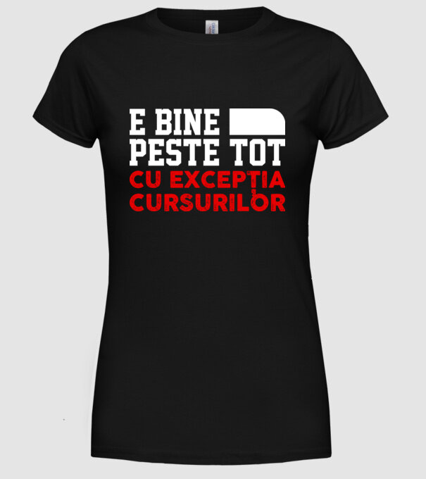 e bine peste tot, cu excepția cursurilor D1104825 model negru pe tricou