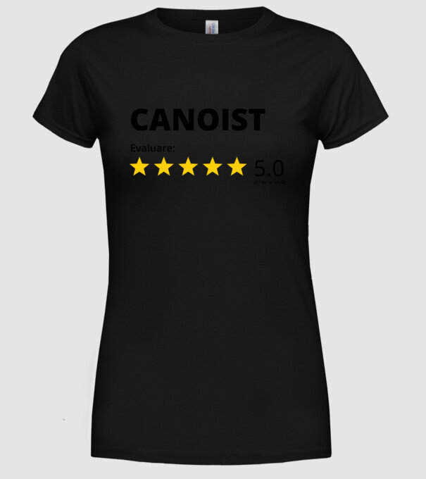 Evaluare 5 CANOIST model negru pe tricou