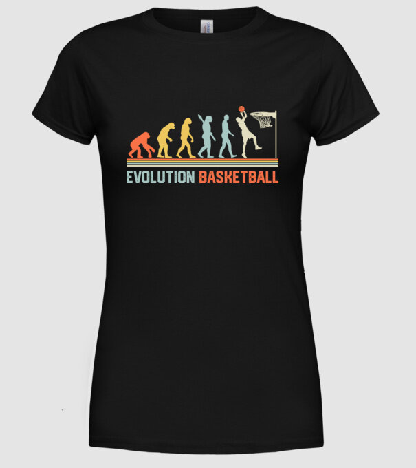 Evolution basketball model negru pe tricou