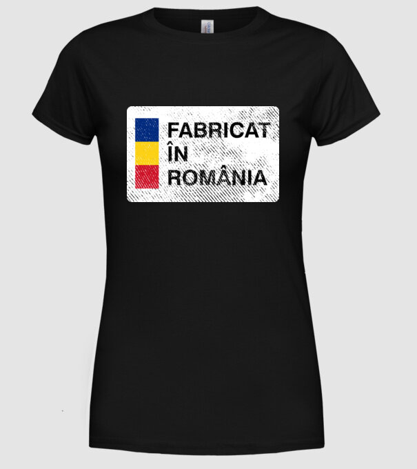 Fabricat în România model negru pe tricou