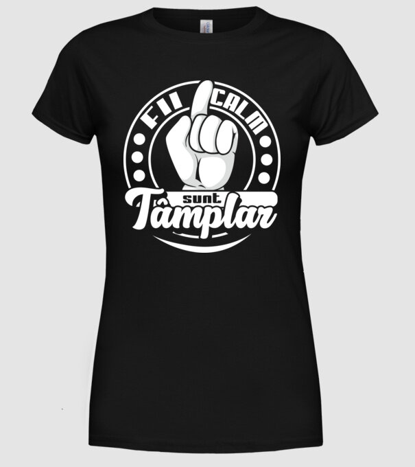Fii calm... sunt tâmplar model negru pe tricou
