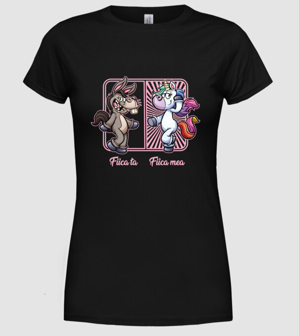 fiica ta - fiica mea model negru pe tricou