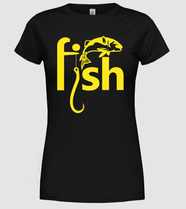 Fish model negru pe tricou